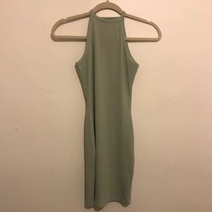 Light green bodycon dress